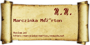 Marczinka Márton névjegykártya