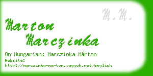 marton marczinka business card